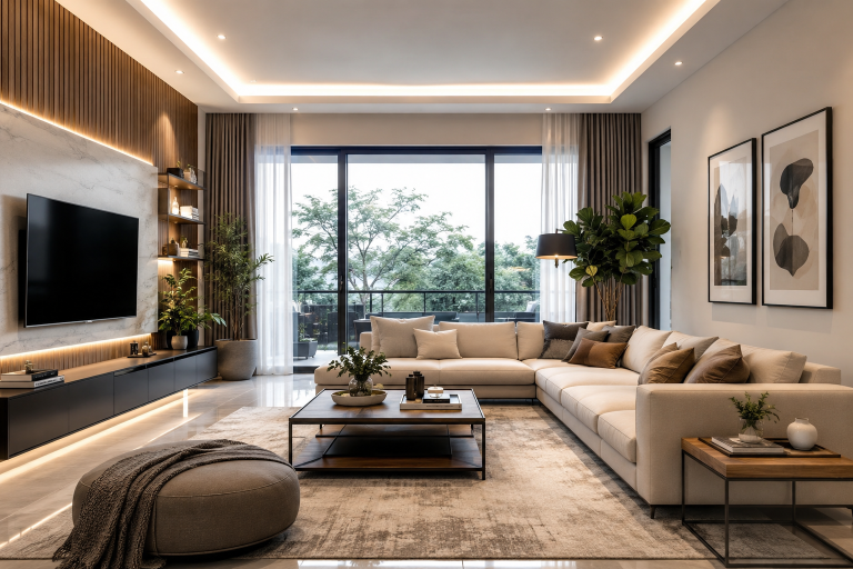 Modern-Living-Room Models-That Blend-Style-Comfort-and-Function